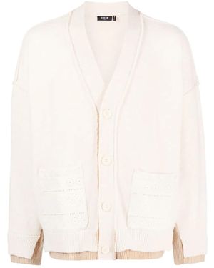 FIVE CM Cardigan Mit Stickerei - Natur
