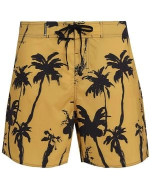 Osklen Surf Aquaone Rorschach Bermuda Swim Shorts - Yellow