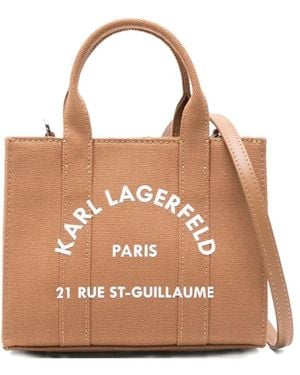 Karl Lagerfeld Mini Rue St-Guillaume Tote Bag - Natural