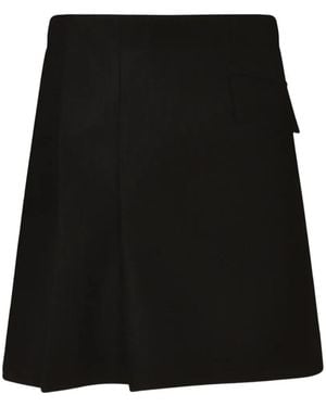 Sacai Panelled Asymmetric Skirt - Black