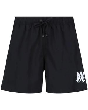 Amiri Drawstring Logo Swim Shorts - Black