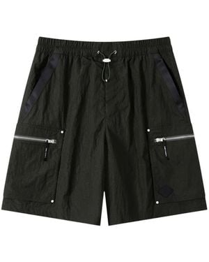 Spoonyard Zippered-Pocket Cargo Shorts - Black