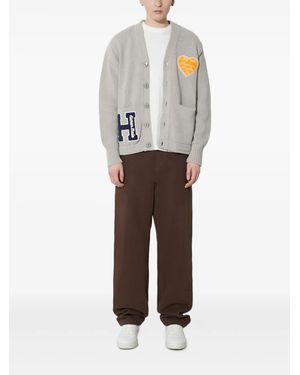 Human Made Heart-Patch Cardigan - White