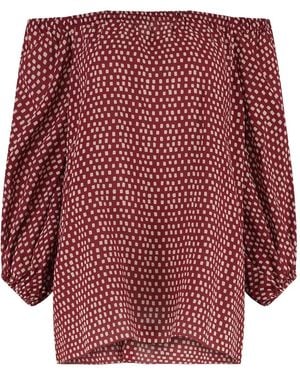 MARINELLA PICCINNO Off-Shoulder Tunic - Red