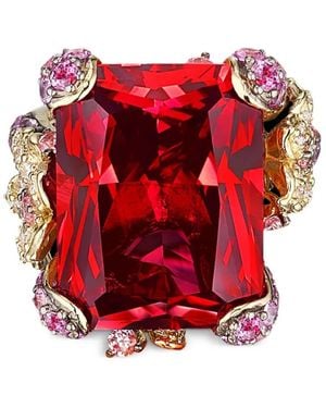 Anabela Chan 18Kt Vermeil Ruby Cinderella Gemstone Ring - Red