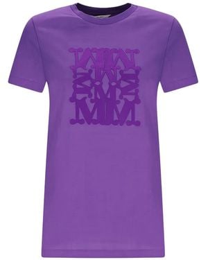 Max Mara Giovane Embroidered T-Shirt - Purple
