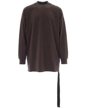 Rick Owens Tommy Raw-Cut Strap-Detail Sweater - Brown