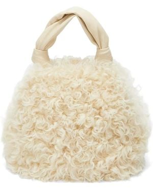 Jil Sander Small Goji Square Clutch Bag - Natural