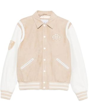 MVP WARDROBE Appliqué Bomber Jacket - Natural