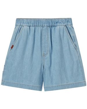 Chocoolate Logo-Patch Shorts - Blue