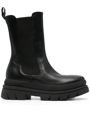 Nero Giardini Leather Chelsea Boots - Black