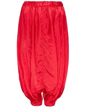 Comme des Garçons Elasticated-Waist Drop-Crotch Pants - Red