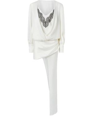 Pinko Lace-embellishment mini dress - Weiß