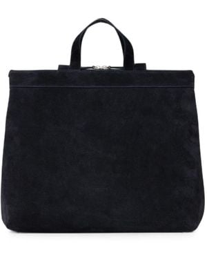 Marsèll Borso Suede Zip-Top Tote Bag - Black