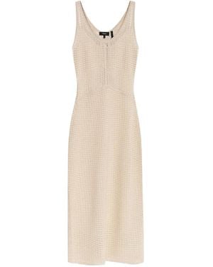 Theory Crochet-Knit Midi Dress - Natural