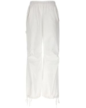 Nude Straight-Leg Cargo Trousers - White