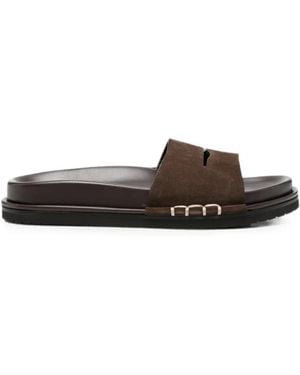 JW Anderson Suede Slides - White