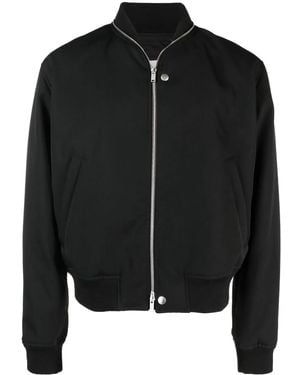 Jil Sander Wool Bomber Jacket - Black