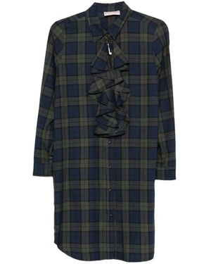 iBlues Minikleid Mit Rüschen - Blau
