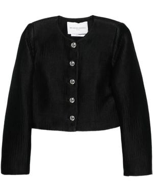 Brandon Maxwell Einreihige Jacke mit Knopfleiste - Schwarz