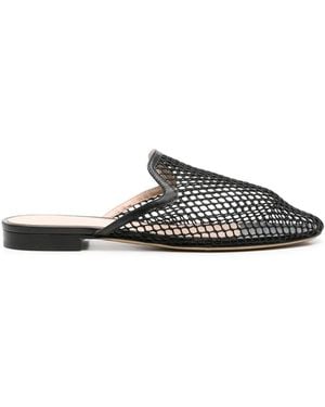 SCAROSSO Summer Gio Mesh Mules - Black