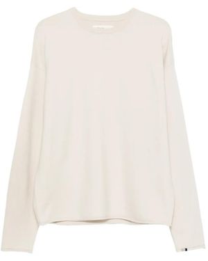 Extreme Cashmere Crew-Neck Long-Sleeve Sweater - White
