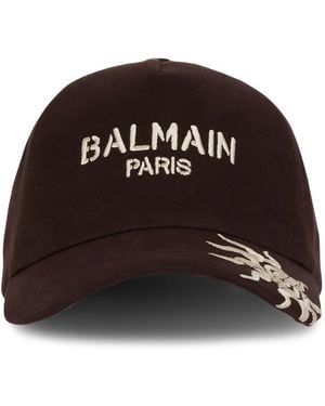 Balmain ロゴ キャップ - ブラック