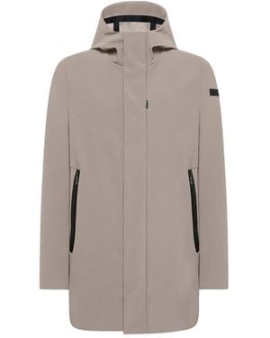 Rrd Hooded Zip-Fastening Padded Coat - Grey