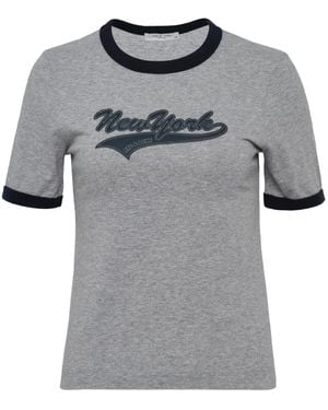 Rag & Bone Camiseta con detalle de anilla - Gris