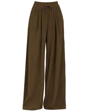 ELEH Drawstring-Waistband Palazzo Pants - Natural