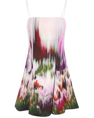 Jonathan Simkhai Floral-Print Skater Mini Dress - Pink