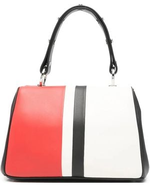 Prada Studded-Detail Tote Bag - Red