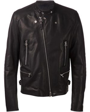 Lanvin Band Collar Biker Jacket - Black