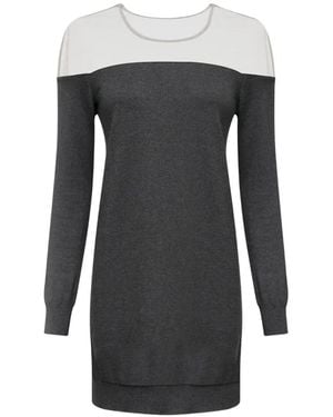 MM6 by Maison Margiela Long-Sleeve Mini Cotton Dress - Black