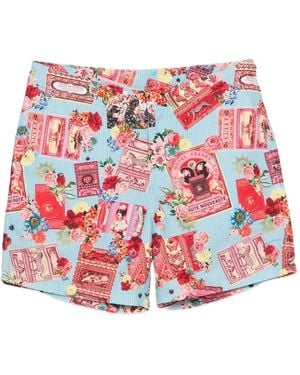CAMILLA Paper & Curious Caper Shorts - Red