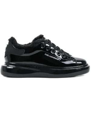KARL LAGERFELD Logo-Lettering Trainers - Black
