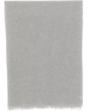 D'Aniello Sequin-Embellished Frayed Scarf - Grey