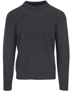 Vince Ribbed Crew-Neck Sweater - Blue