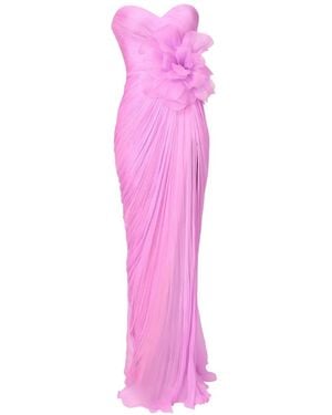 IRIS SERBAN Sisi Floral Strapless Maxi Dress - Pink