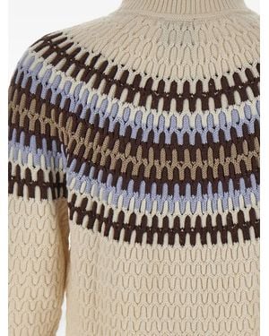 BOSS Fair-Isle Patterned Sweater - Metallic