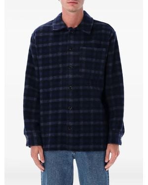A.P.C. Checked Wool Shirt - Blue