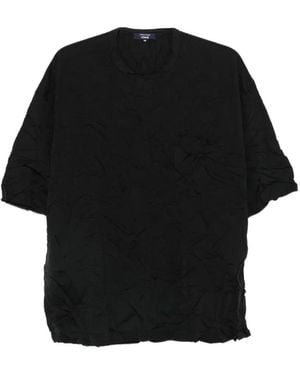 Comme des Garçons T-Shirt À Effet Froissé Et Poche Poitrine - Black