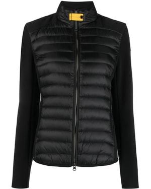 Parajumpers Logo-Patch Zip-Up Padded Jacket - Black