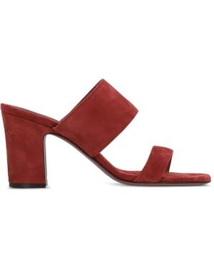 Paris Texas Ava Block Heel Sandal - Red