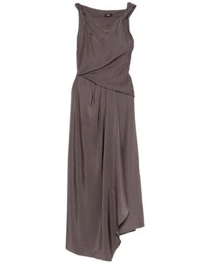 ELEH Draped Dress - Brown