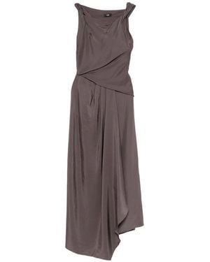 ELEH Draped Dress - Brown