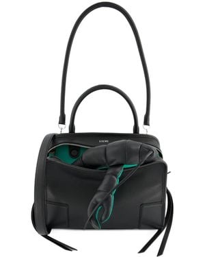 Loewe X Cosima Von Bonin Mittelgroße Amazona 180 Lazy Crab Tasche Aus Büffelleder - Schwarz