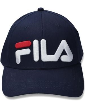 Fila Illa Logo-Embroidered Baseball Cap - Blue