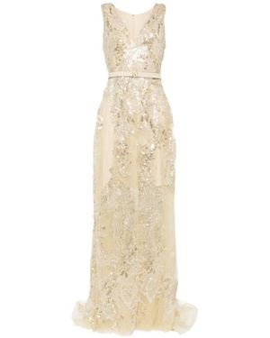 Saiid Kobeisy Embroidered Gown - Natural