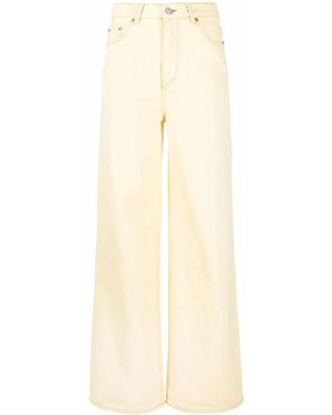 Ganni Magny Wide-Leg Jeans - Yellow